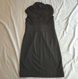 Laundry by Shelli Segal Black High Neck Sleeveless Midi Sheath Dress Minimalist